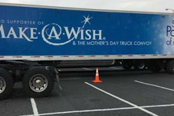 Tractor-trailer with Make-A-Wish wrap