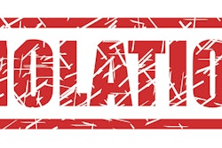 Violation sign in red