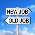 New Job/Old Job sign post