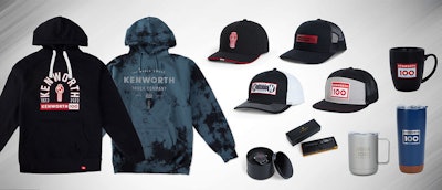 Display of Kenworth logo merchandise