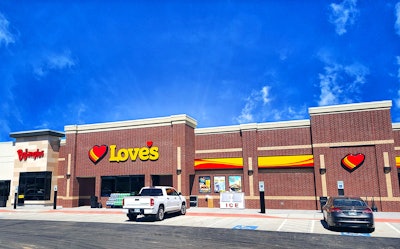 Exterior of a Love's Travel Stop