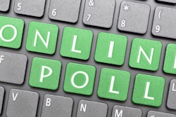 'Online Poll' on computer keyboard