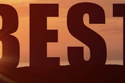 The word 'Best' in block letters in front of sunset
