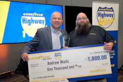 Goodyear Highway Hero award presentation