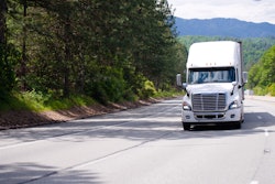 Tractor-trailer on highway