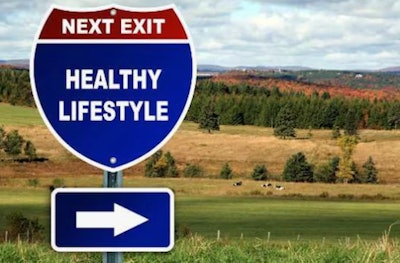 Healthy Lifestyle road sign