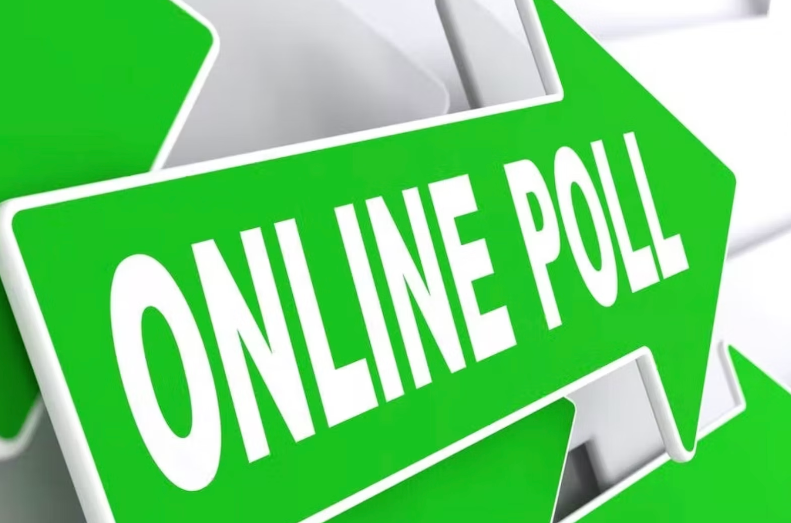 Green arrow with 'Online Poll'