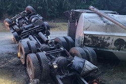 Wrecker tanker on I-5 in Washington