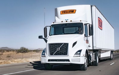 Yellow Corp tractor-trailer on a highway