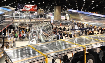 Trailers on display at MATS