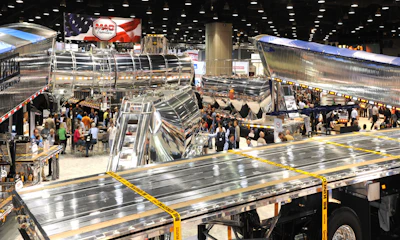 Trailers on display at MATS