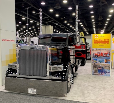 Custom truck at Shell Rotella booth at MATS