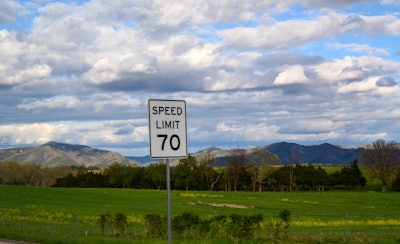 70 mph highway sign