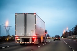 Tractor-trailer on highway
