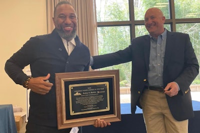 Trucker of the year receives his award