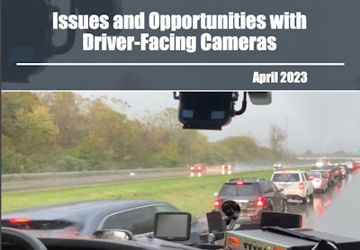 Cover of ATRI report on driver-facing cameras