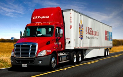 C.R. England tractor-trailer on the highway