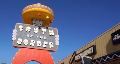 South of the Border sign