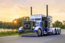 Big rig at sunset