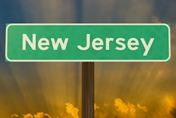 Green and white New jersey road sign