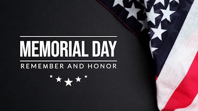 'Memorial Day Remember and Honor' with American flag