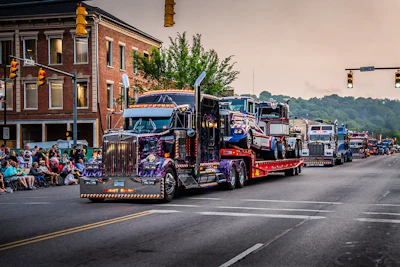 Second annual parade of Kenworth trucks