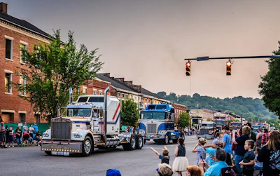 Second annual parade of Kenworth trucks