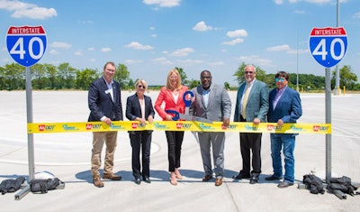 Ribbon cutting for truck parking on I-40 in Arkansas