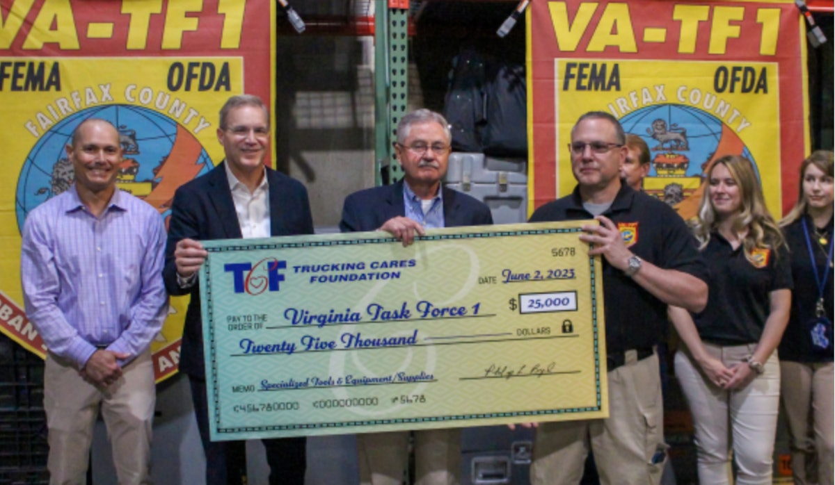Trucking Cares Foundation donates to disaster rescue team