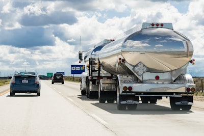 Tanker truck on a highway