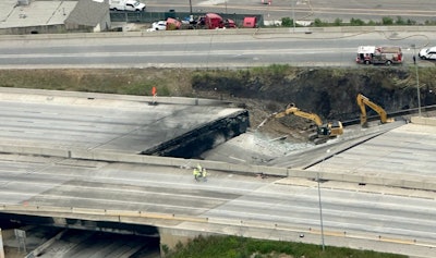 Section of I-95 that collapses in Philadelphia