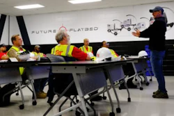 Truck drivers in classroom