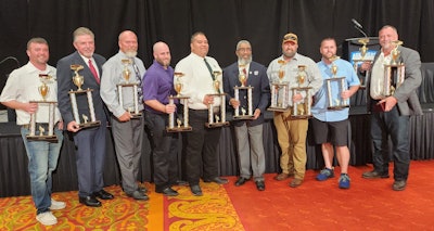 Group of trucking skills competition winners