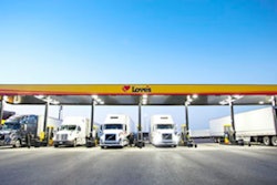 Trucks at Love's fuel island