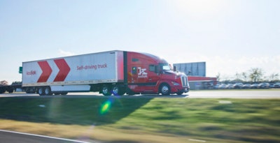 Tractor-trailer on highway