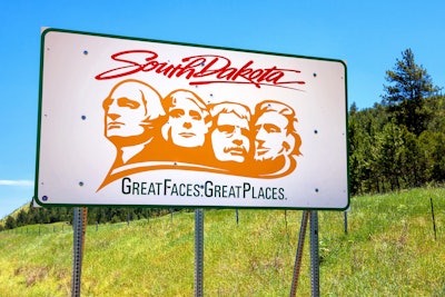South Dakota highway sign