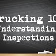 Chalkboard with 'Trucking 101: Understanding Inspections'