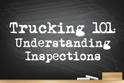 Chalkboard with 'Trucking 101: Understanding Inspections'