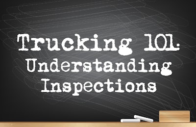 Chalkboard with 'Trucking 101: Understanding Inspections'