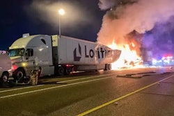 Tractor-trailer fire