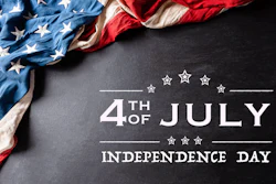 Flag wiht '4th of July Independence Day'