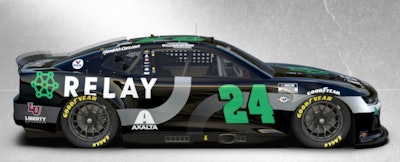 Number 24 NASCAR car