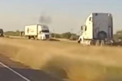 Trucker driving the wrong way on I-35 in Texas