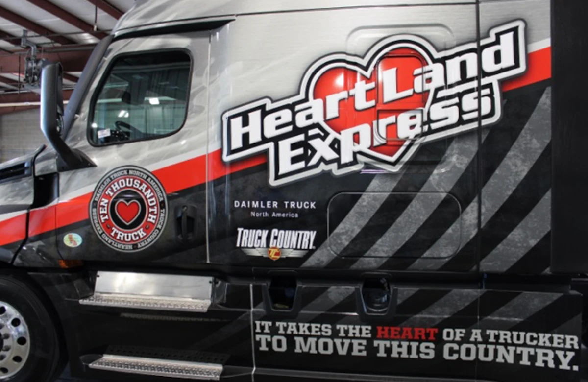 Heartland Express celebrates taking delivery of its 10,000th Freightliner