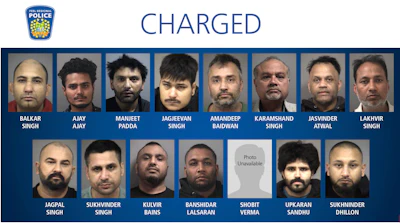 Photos of those charge in Project Big Rig