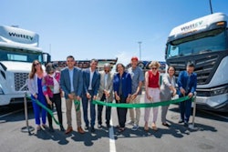 Ribbon cutting at WattEV commercial truck charging depot at the Port of Long Beach