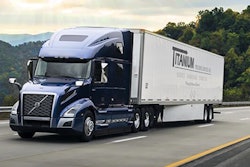Titanium tractor-trailer on highway