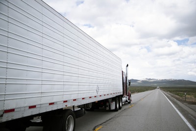 Tractor-trailer on highway