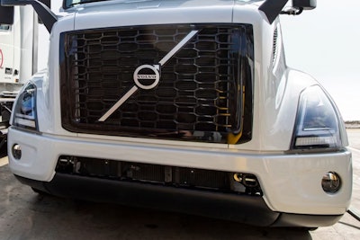 Front of Volvo truck