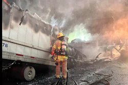 Trailerload of chocolate on fire